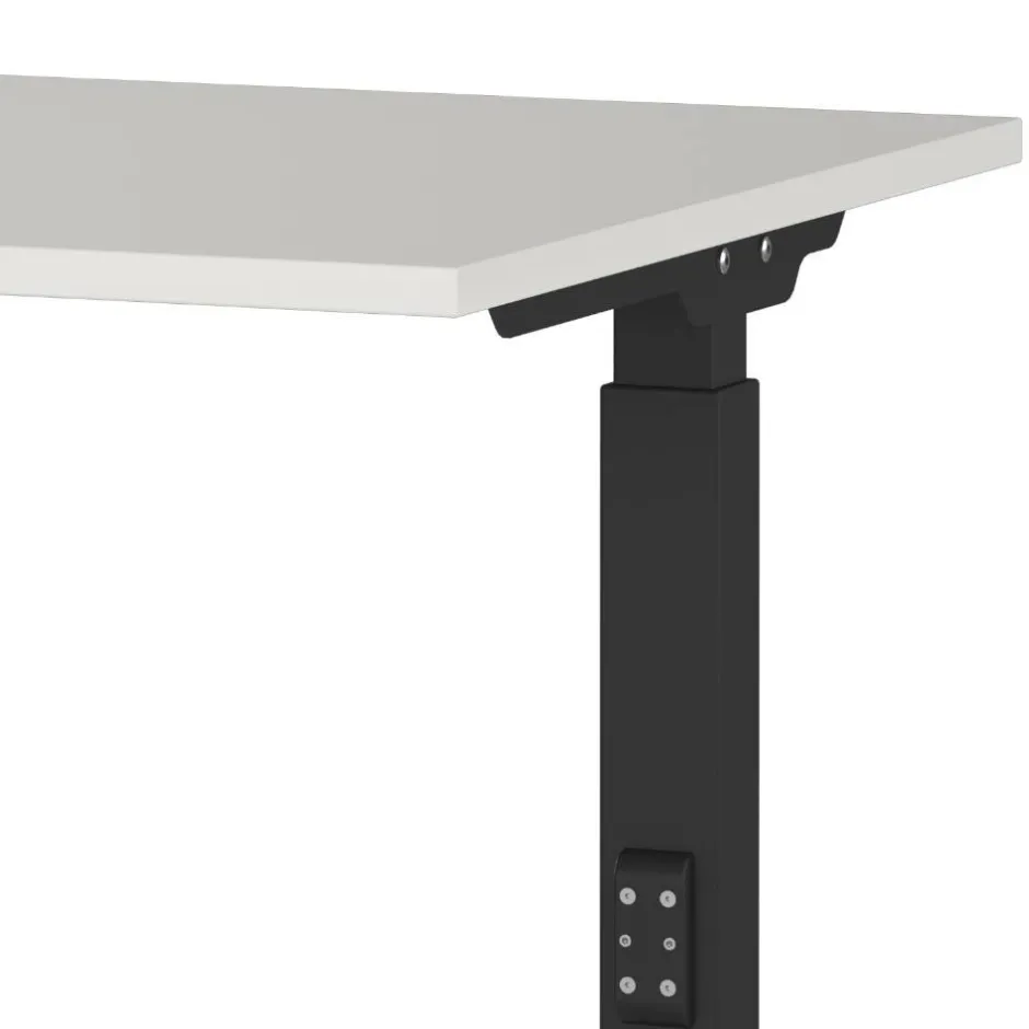 Schreibtisch mit Höhenverstellung in Lichtgrau - Rapinus^Wohnen New