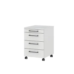 Wohnen Schreibtisch mit Rollcontainer Set - Chilena (zweiteilig)