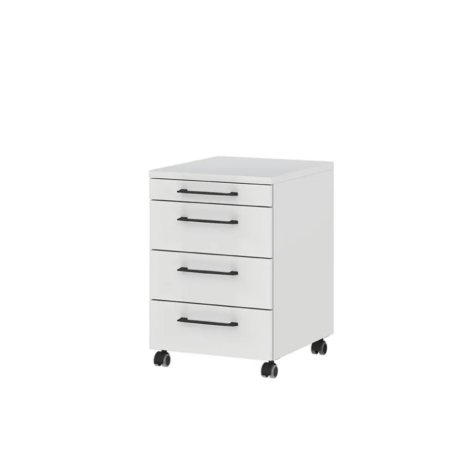 Wohnen Schreibtisch mit Rollcontainer Set - Chilena (zweiteilig)