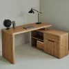 Schreibtisch mit Seitenregal in Eiche Optik - Abacho^Wohnen Hot