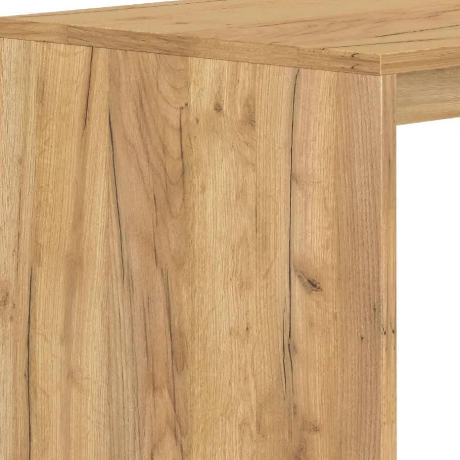 Wohnen Schreibtisch mit Seitenregal in Hellgrau - Chiron