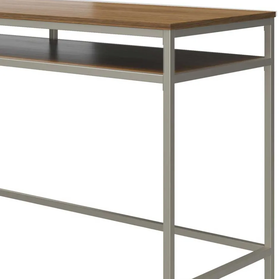 Wohnen Schreibtisch mit Staufach in Walnuss Optik - Streetline