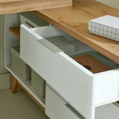 Wohnen Schreibtisch mit Stauraum als Eckausführung - Xuana