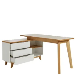 Wohnen Schreibtisch mit Stauraum als Eckausführung - Xuana