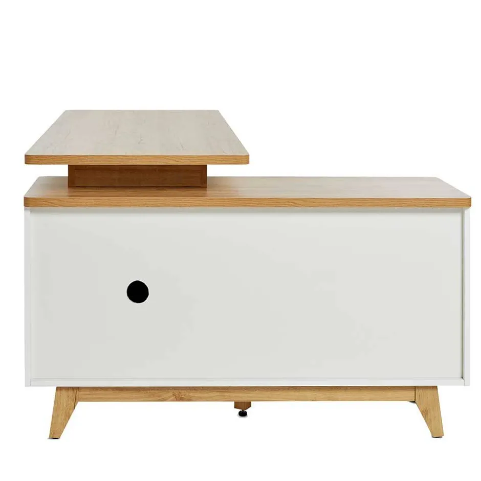 Wohnen Schreibtisch mit Stauraum als Eckausführung - Xuana