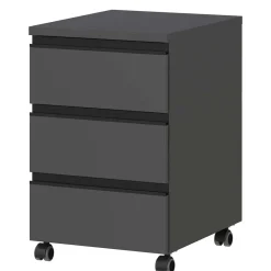 Wohnen Schreibtisch Rollcontainer in Dunkelgrau - Espnoz