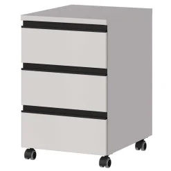 Wohnen Schreibtisch Rollcontainer in Hellgrau - Great