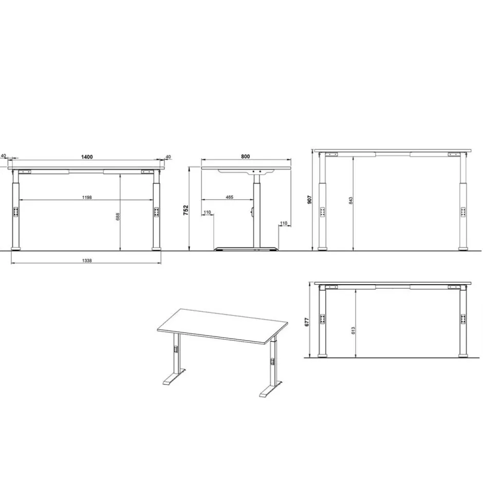 Schreibtisch und Rollcontainer Set - Great (zweiteilig)^Wohnen Clearance