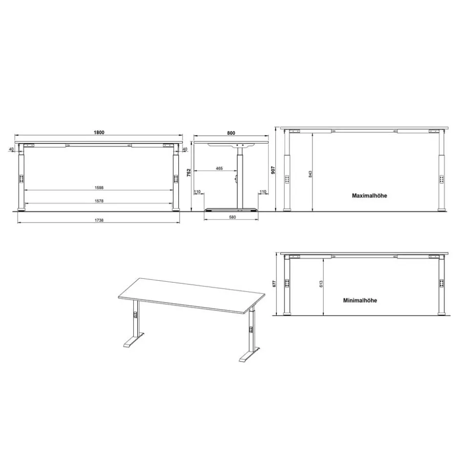 Schreibtisch und Rollcontainer Set - Great (zweiteilig)^Wohnen Clearance