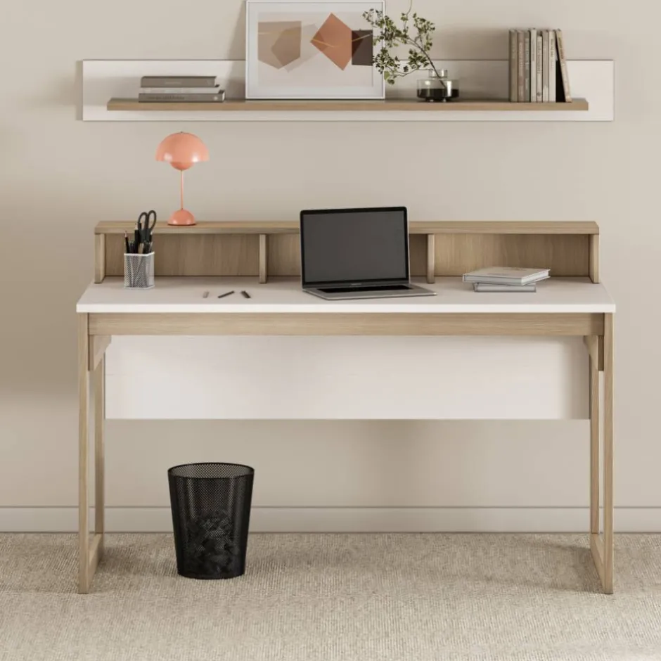 Wohnen Schreibtisch und Wandboard Set - Ovidio (zweiteilig)