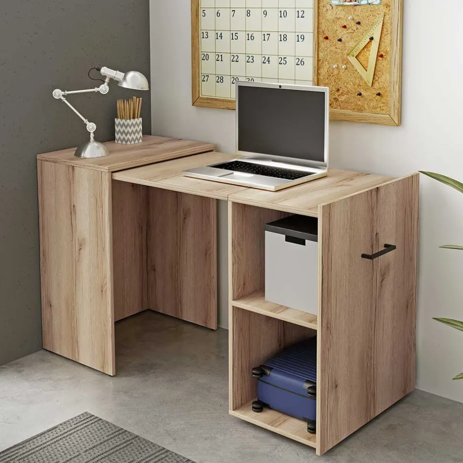 Schreibtisch zum Ausziehen in Eiche Optik - Vadoz^Wohnen Sale