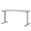 Wohnen Schreibtisch zum Sitzen und Stehen in Lichtgrau - Salko