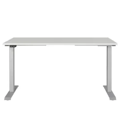 Wohnen Schreibtisch zum Sitzen und Stehen in Lichtgrau - Salko