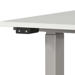 Wohnen Schreibtisch zum Sitzen und Stehen in Lichtgrau - Salko