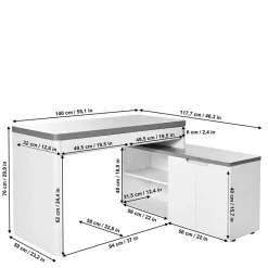 Wohnen Schreibtischkombination im Skandi Design - Xuana