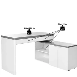 Wohnen Schreibtischkombination im Skandi Design - Xuana