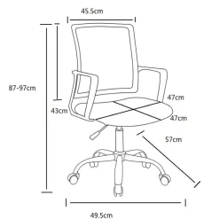 Wohnen Schreibtischstuhl mit Armlehnen in Pink - Bow