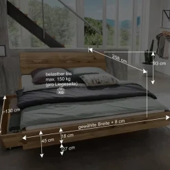 Wohnen Schubkastenbett auf Schwebesockel - Aryvano