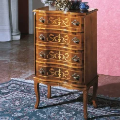 Wohnen Schubladen Kommode mit Bodenfreiheit Agosto in Nussbaum