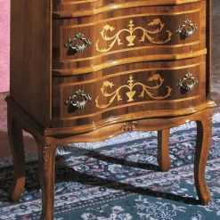 Wohnen Schubladen Kommode mit Bodenfreiheit Agosto in Nussbaum