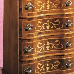 Wohnen Schubladen Kommode mit Bodenfreiheit Agosto in Nussbaum