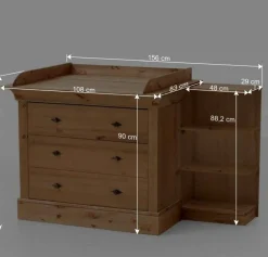 Kinder Wohnen Schubladen Kommode optional mit Wickelaufsatz - Piatra