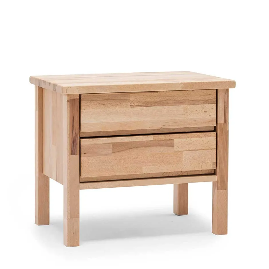 Wohnen Schubladen Nachtschrank Emena aus Massivholz Kernbuche