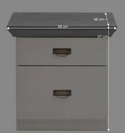 Schubladen Nachtschrank zweifarbig - Mirandesca^Wohnen Sale