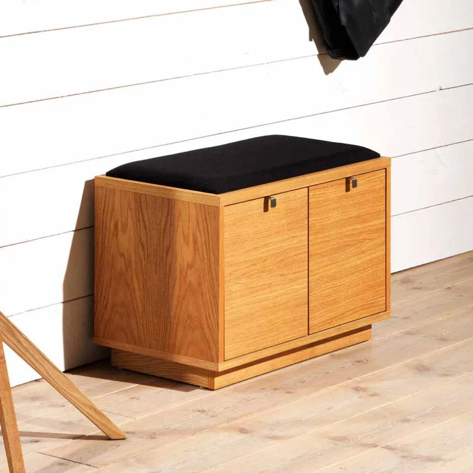Wohnen Schubladen Sitzbank Helvana mitr Eiche furniert