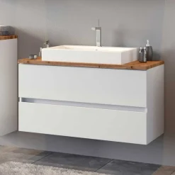 Schubladen Waschkonsole mit Aufsatz-Becken - Misbonas^Wohnen Outlet