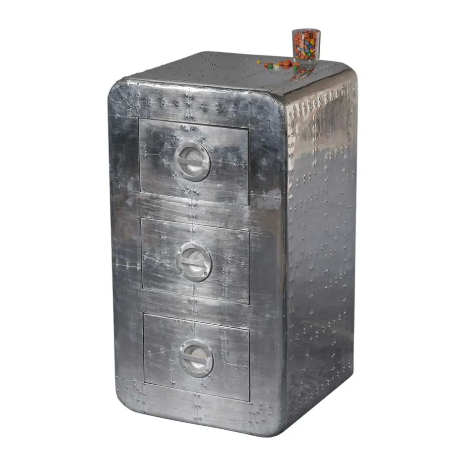 Wohnen Schubladenkommode Pilot in Alufarben