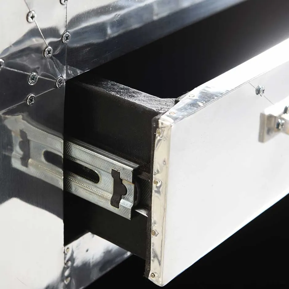 Wohnen Schubladenkommode Pilot in Alufarben