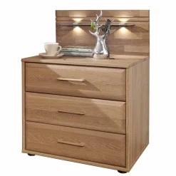 Schubladen-Nachtschrank Anglesia in Eiche teilmassiv (2er Set)^Wohnen Sale