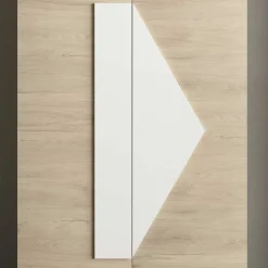 Wohnen Schuh Designschrank in Eiche Bianco & Weiß - Wilios