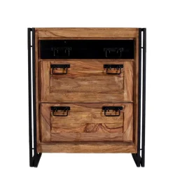 Wohnen Schuh Klappenschrank Mendoza aus Akazie Massivholz