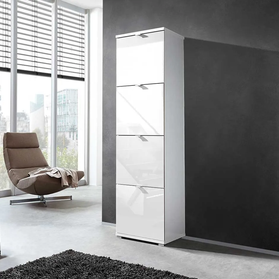 Wohnen Schuh Klappenschrank Roomy in Weiß