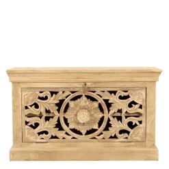 Schuhbank aus Mangoholz Sandfarben - Runiasa^Wohnen Sale