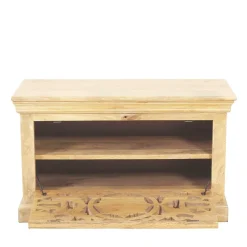 Schuhbank aus Mangoholz Sandfarben - Runiasa^Wohnen Sale