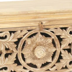 Schuhbank aus Mangoholz Sandfarben - Runiasa^Wohnen Sale