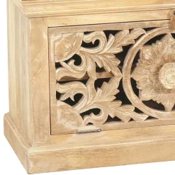 Schuhbank aus Mangoholz Sandfarben - Runiasa^Wohnen Sale