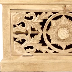 Schuhbank aus Mangoholz Sandfarben - Runiasa^Wohnen Sale