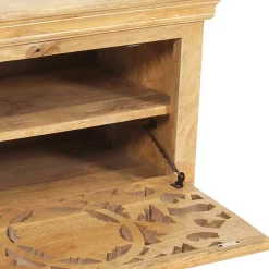 Schuhbank aus Mangoholz Sandfarben - Runiasa^Wohnen Sale