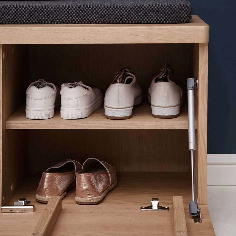 Schuhbank in Eiche Bianco & Grau - Arkadiuz^Wohnen Sale