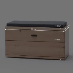 Schuhbank in Eiche Bianco & Grau - Arkadiuz^Wohnen Sale