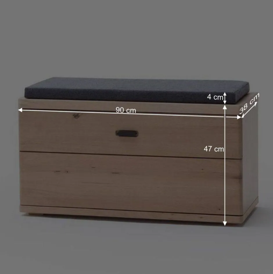 Schuhbank in Eiche Bianco & Grau - Arkadiuz^Wohnen Sale