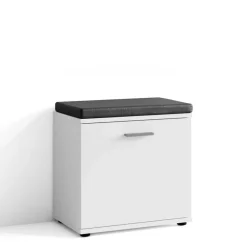 Wohnen Schuhbank in Weiß mit Schwarz - Massa