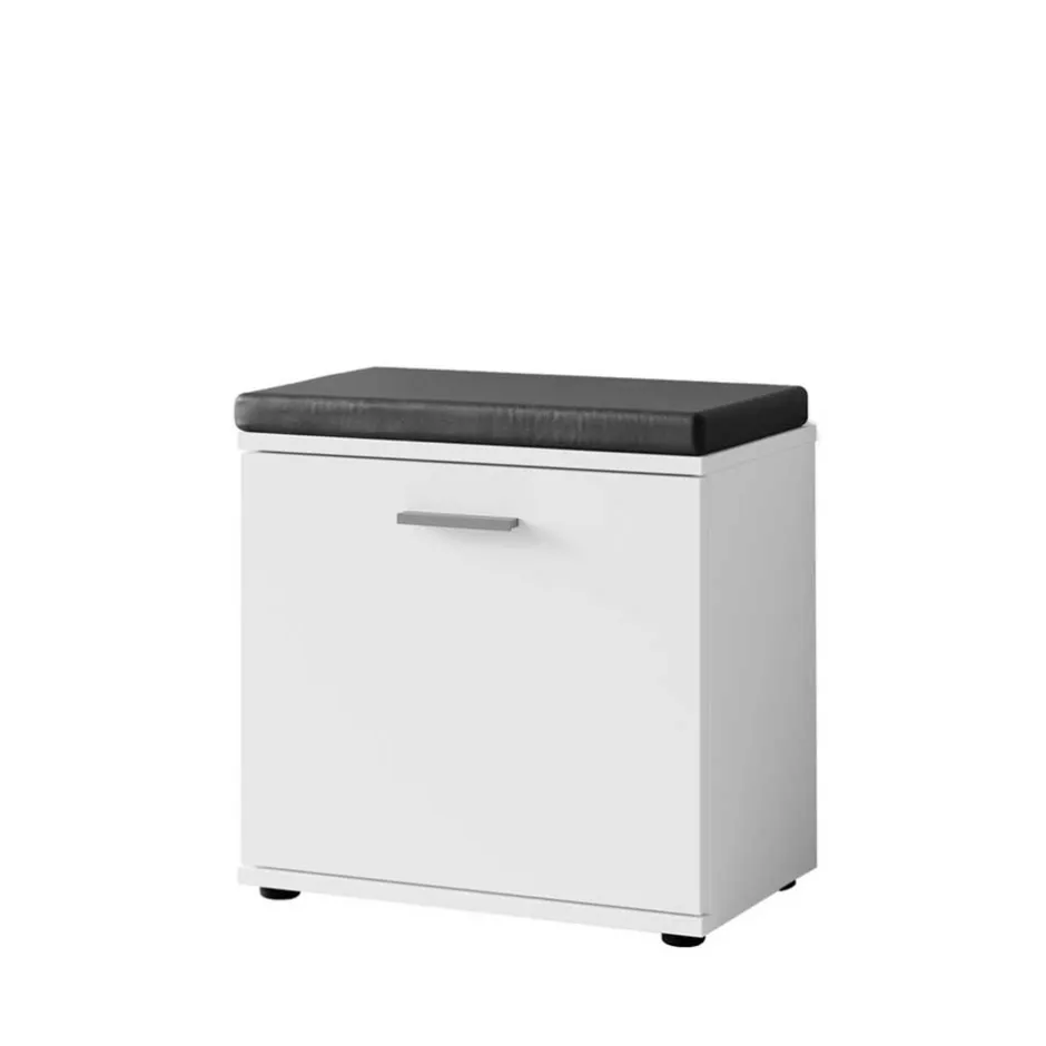 Wohnen Schuhbank in Weiß mit Schwarz - Massa