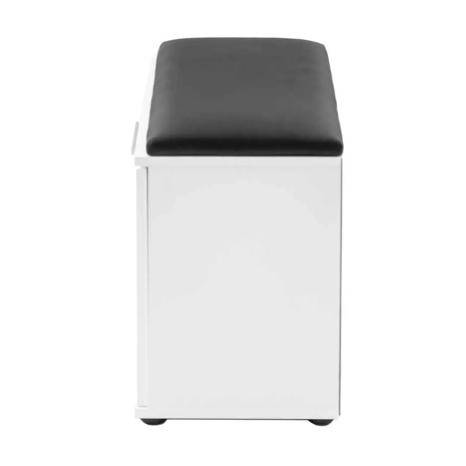 Wohnen Schuhbank in Weiß mit Schwarz - Massa