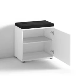 Wohnen Schuhbank in Weiß mit Schwarz - Massa