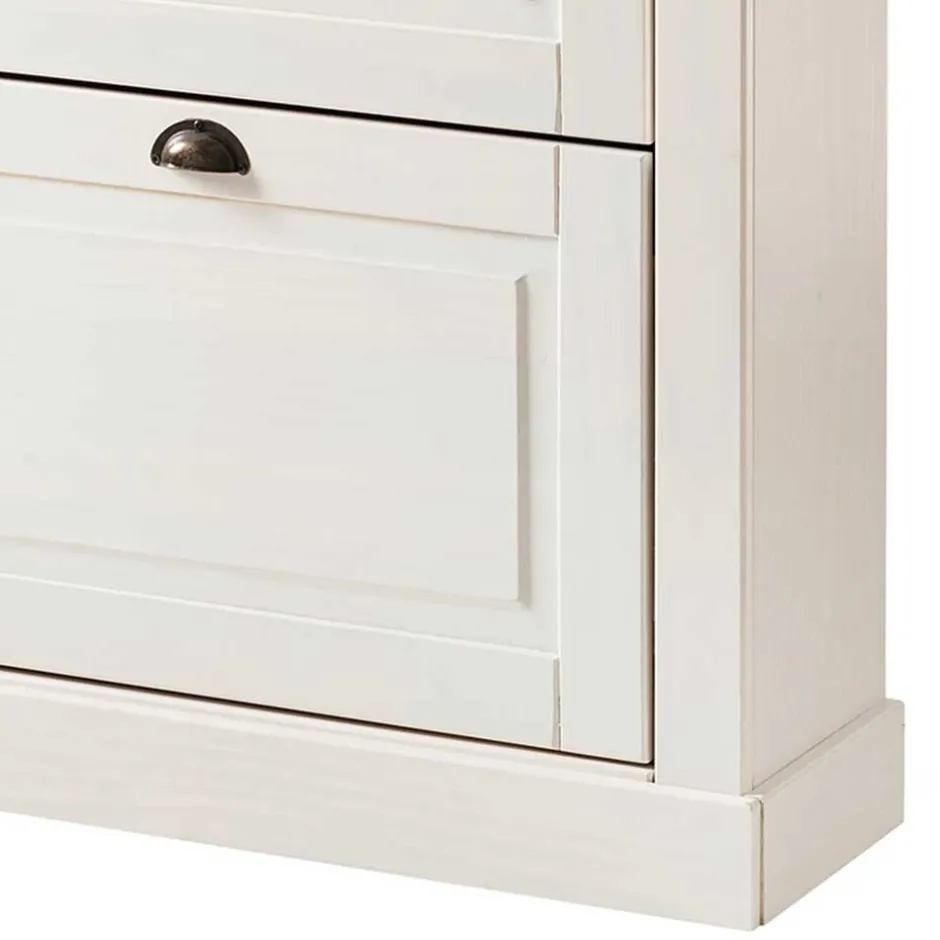 Schuhkipper in Weiß mit Grau - Lucasario^Wohnen